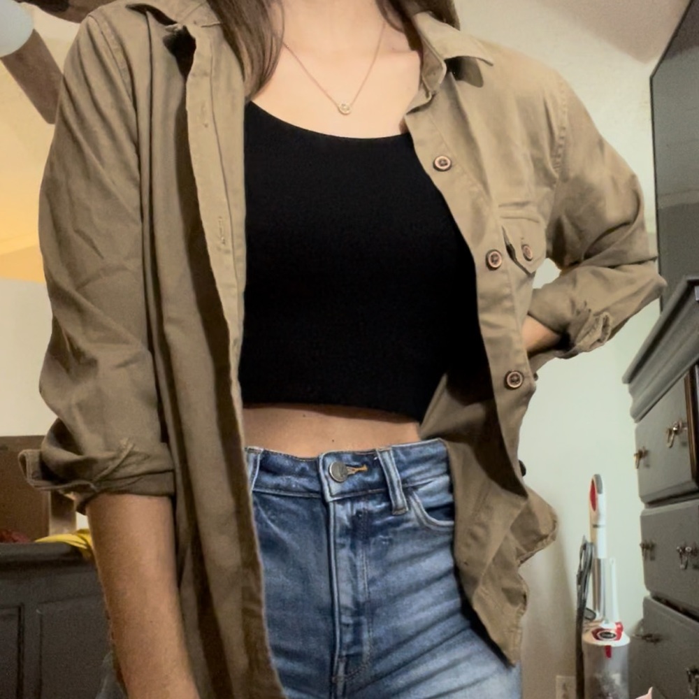 Forever 21 tan jean jacket (soft jean material)